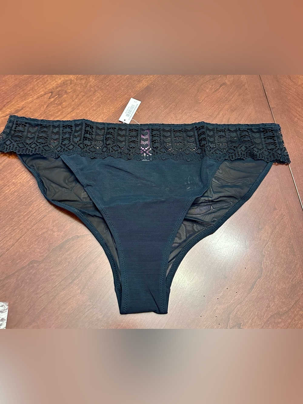 Adore Me Black Lace & Mesh Bikini Panty 2X NWT (Matching Bra Available)